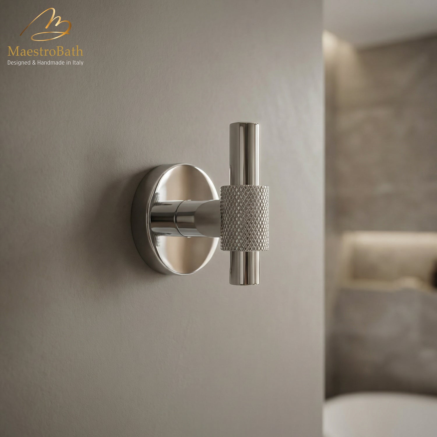 Avant Modern Robe Hook #color_polished chrome
