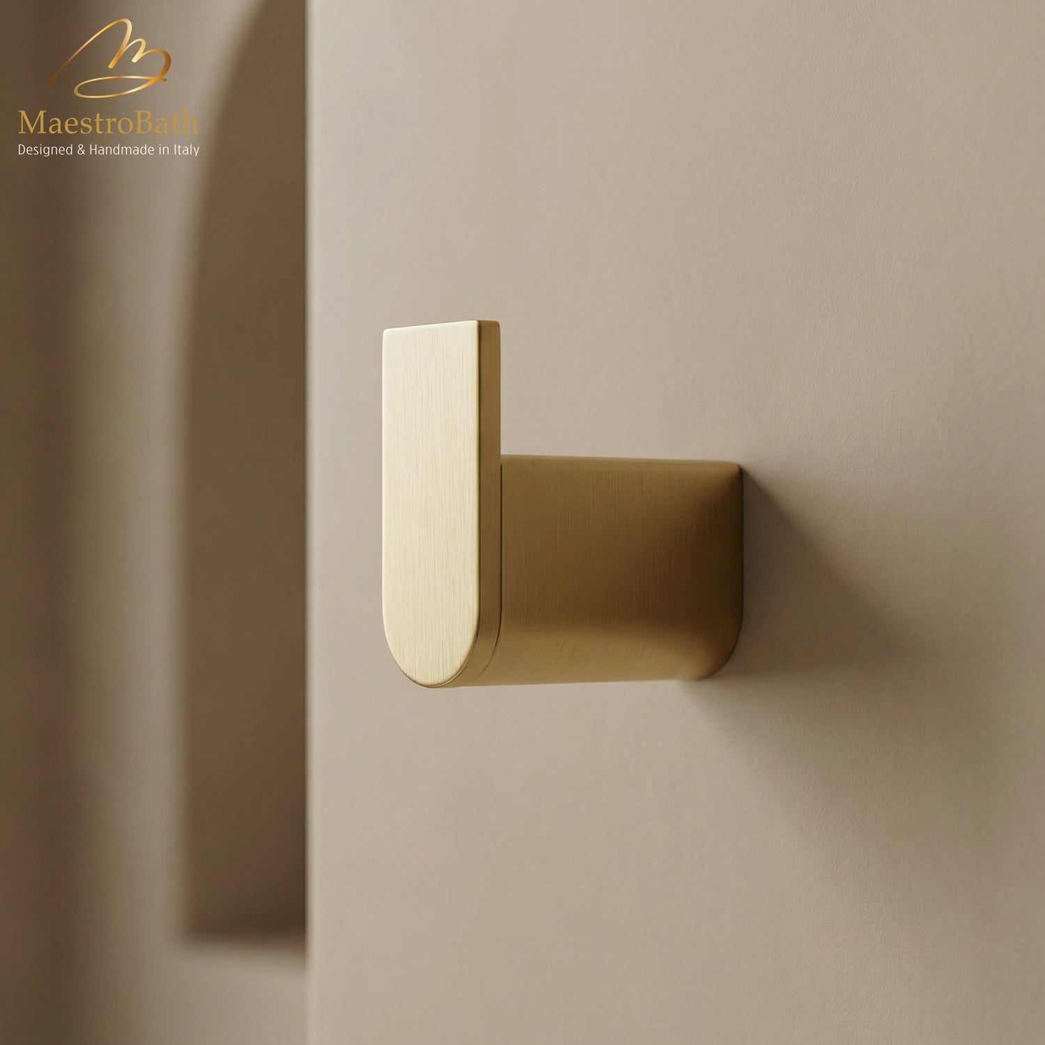 Linear Minimal Robe Hook #color_brushed gold
