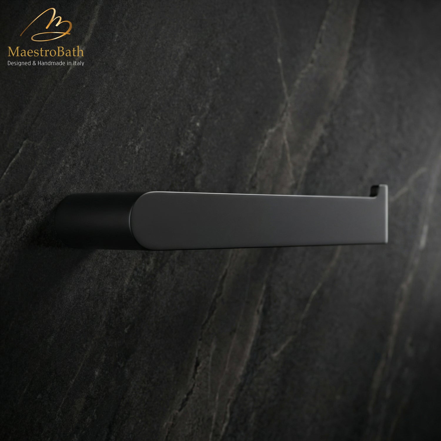 Linear Modern Toilet Paper Holder #color_black