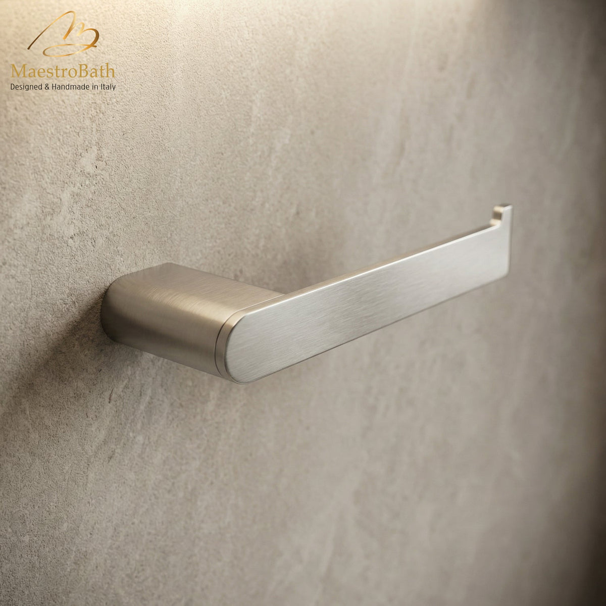 Linear Modern Toilet Paper Holder, made of solid brass #color_brushed nickel