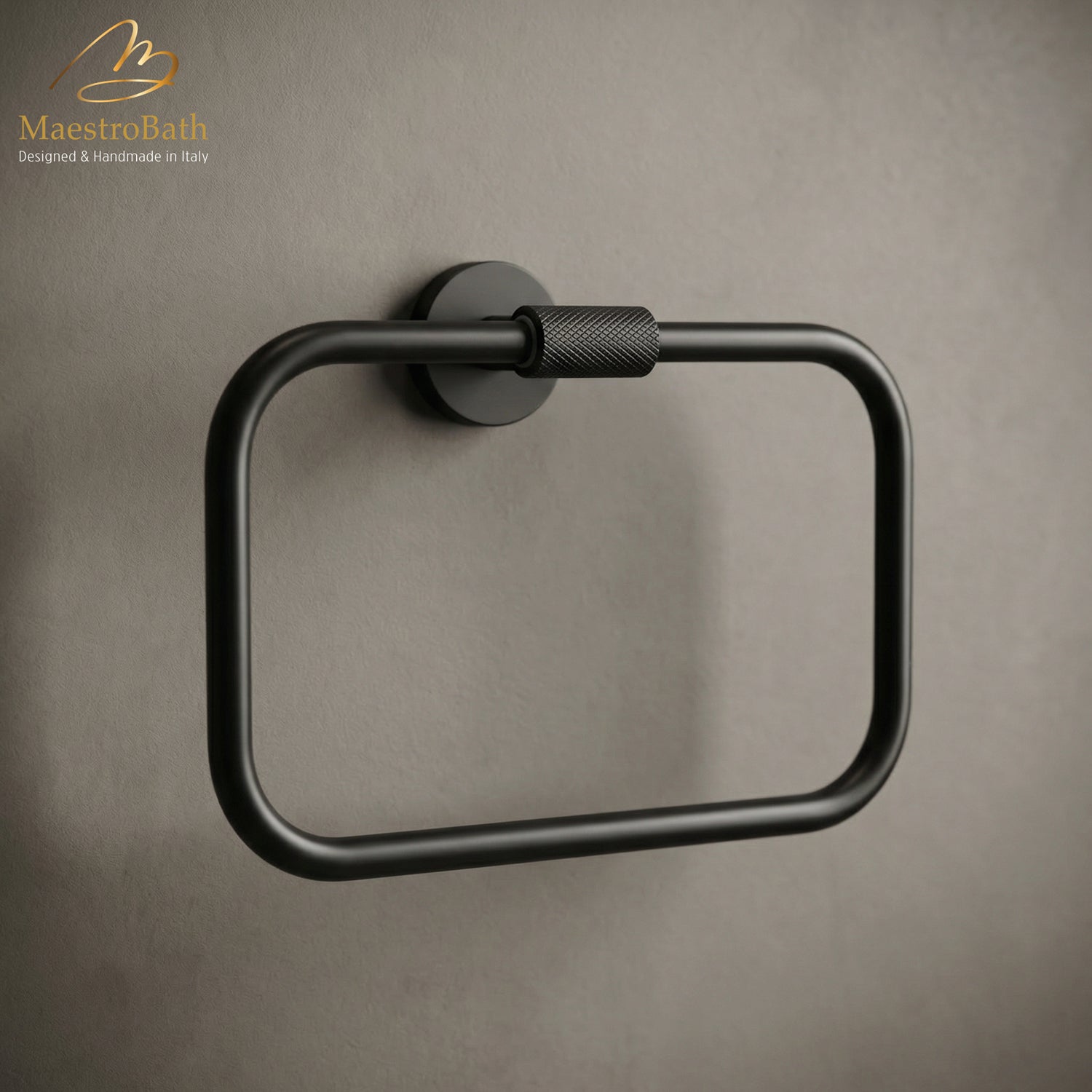 Forward Square Towel Ring #color_black