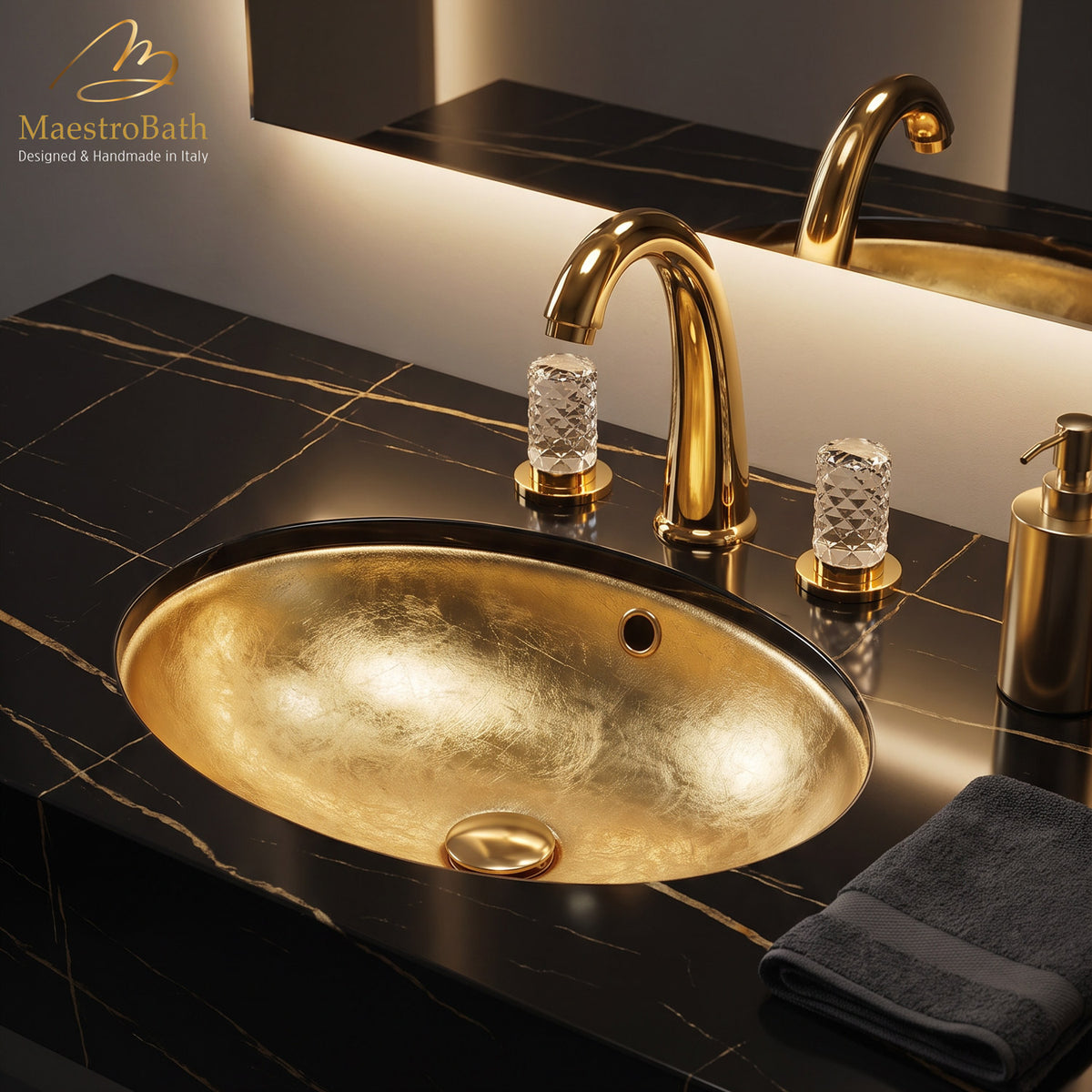 Flou Undermount Modern Bathroom Sink with Overflow
