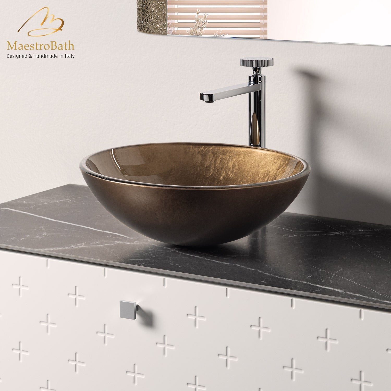Luxury Round Vessel Sink | Bronze
