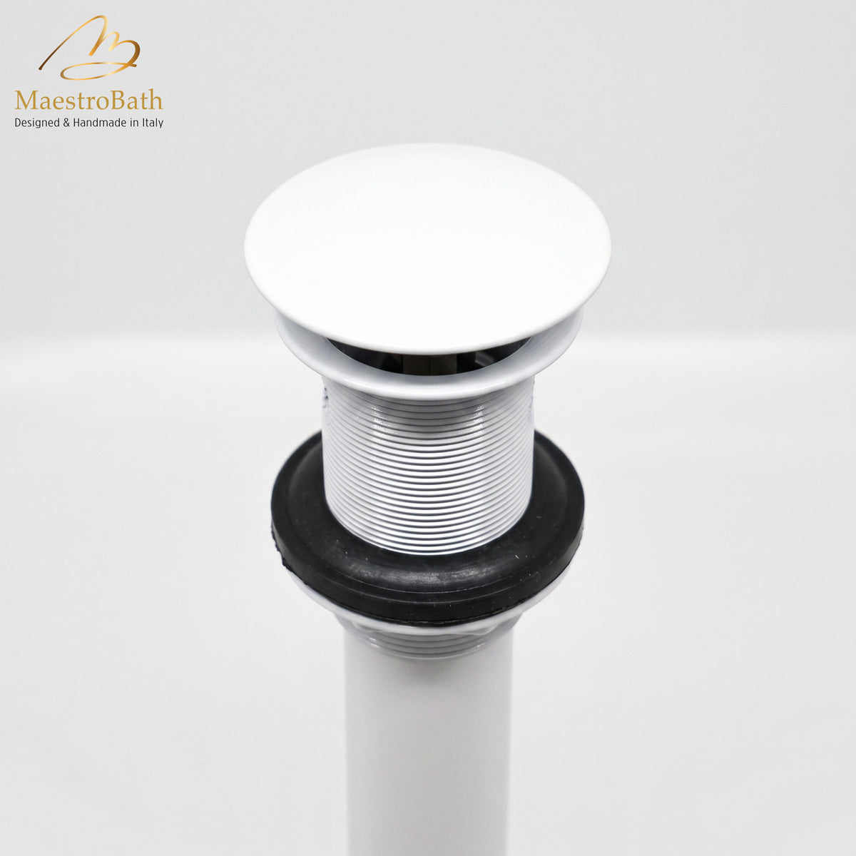Fix Dome Ultra Modern Vessel Sink Drain | White Gloss