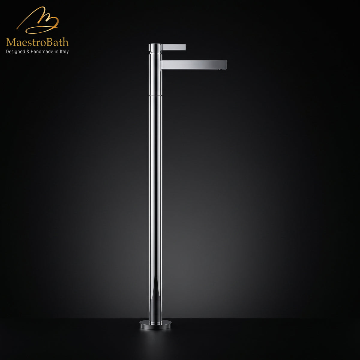 Polished chrome freestanding bathroom faucet #color_polished chrome