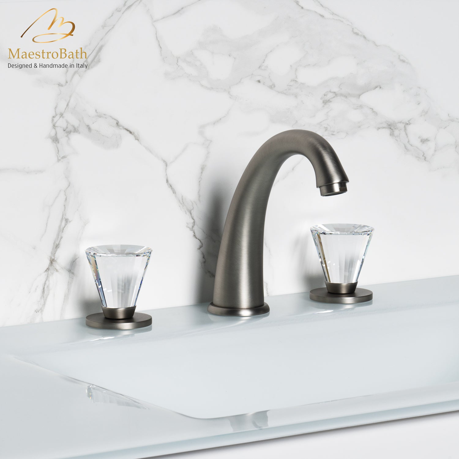 Artik 3-Hole Brushed Nickel Luxury Bathroom Faucet #color_brushed nickel