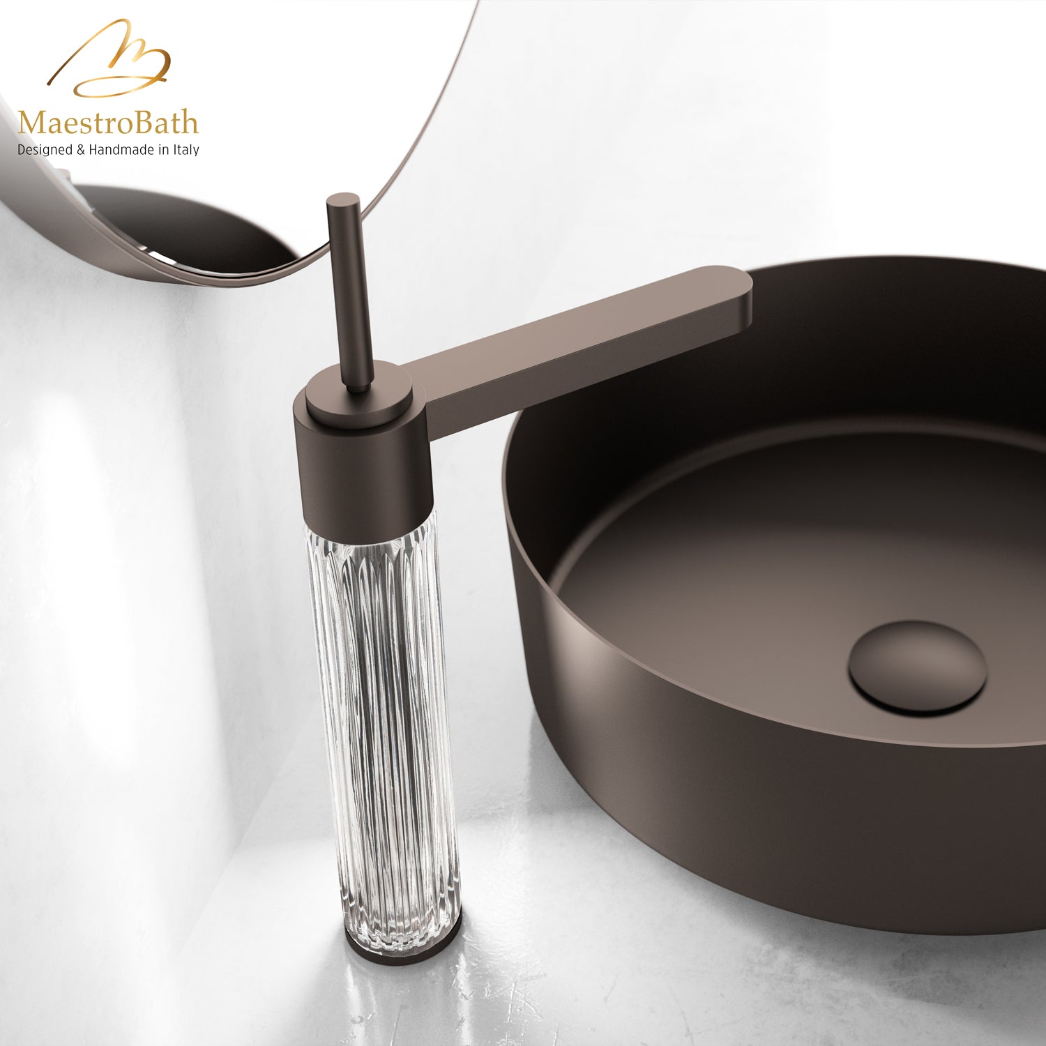 Clivia XL Luxury Bathroom Faucet #color_mat bronze