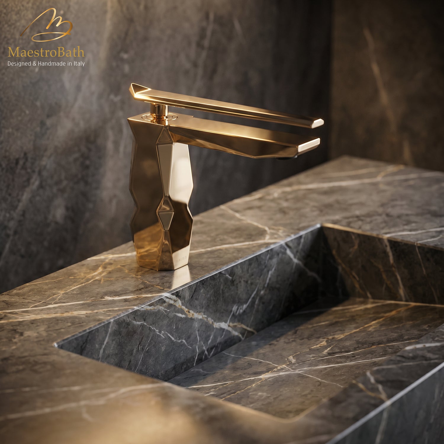 Ikon Polished Gold Luxury Vessel Sink Faucet #color_polished gold