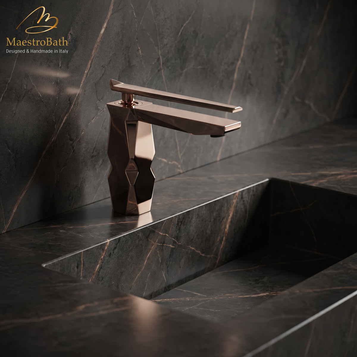 Ikon Rose Gold Luxury Vessel Sink Faucet #color_rose gold