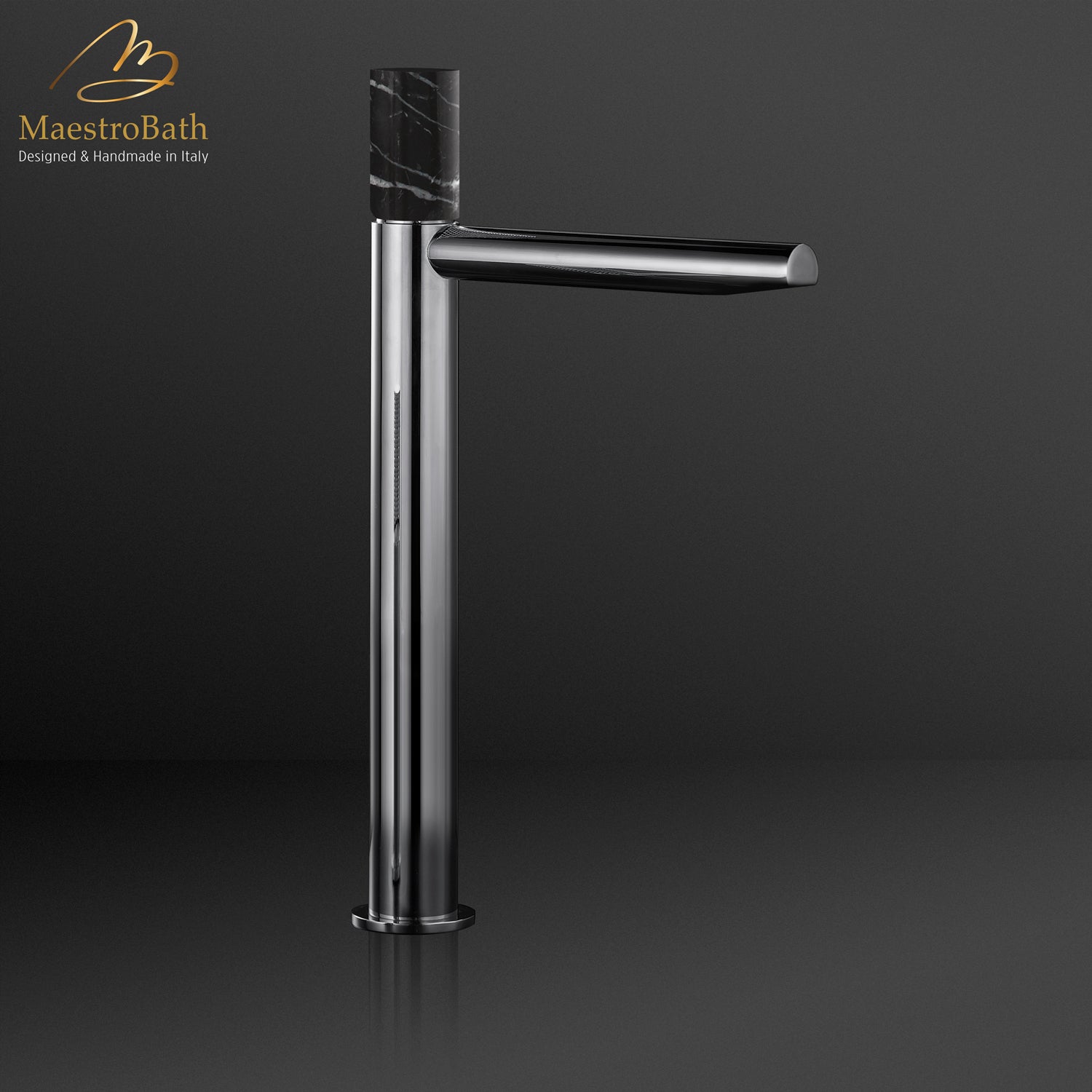 Marble High Bathroom Faucet | Polished Chrome #color_polished chrome