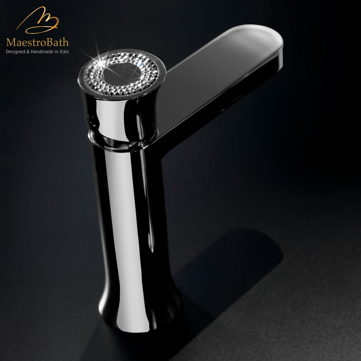 Luxury Swarovski Ring Crystal Bathroom Faucet | Polished Chrome #color_polished chrome
