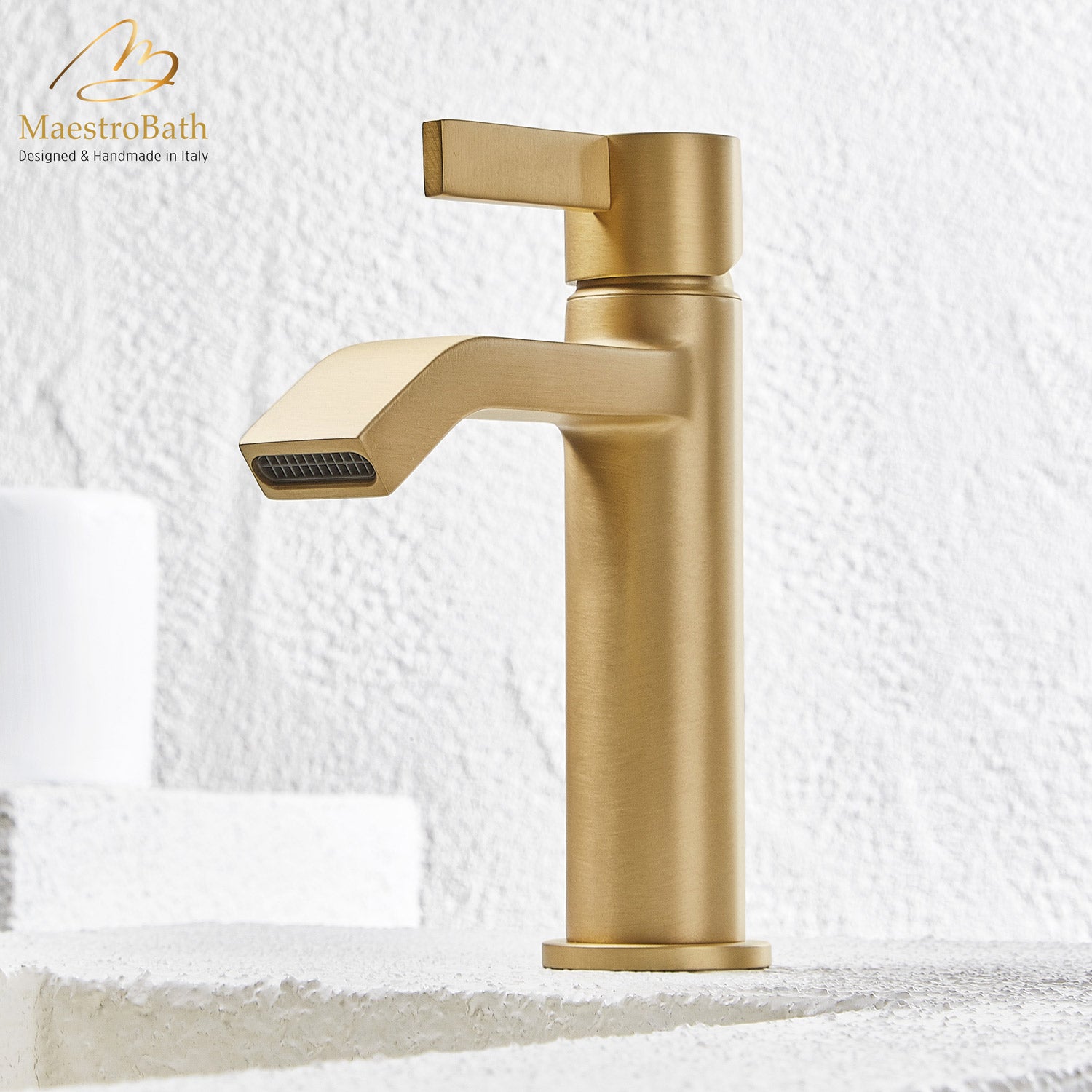 Single Lever Basin Mixer Faucet #color_brushed gold