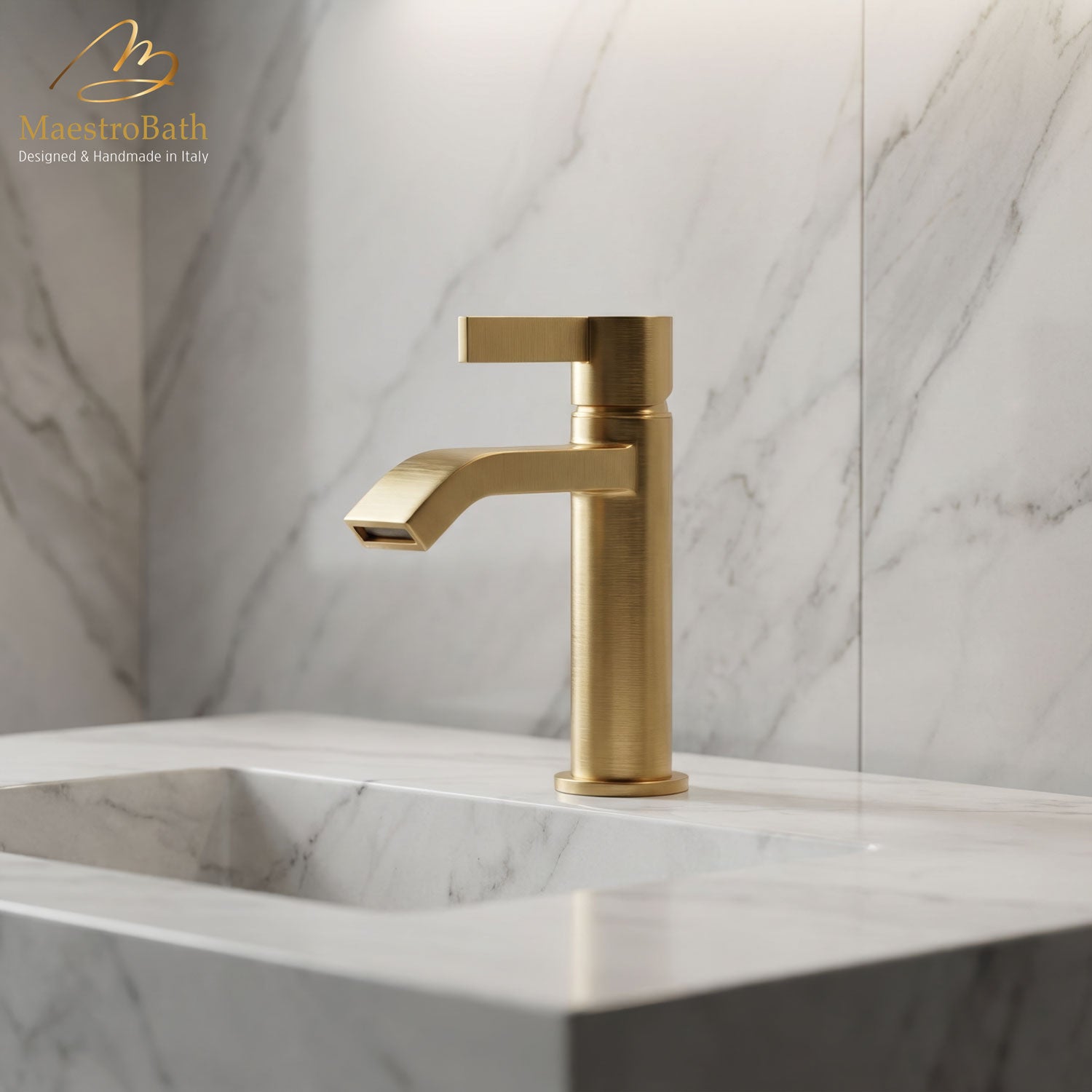 Single Lever Basin Mixer Faucet #color_brushed gold