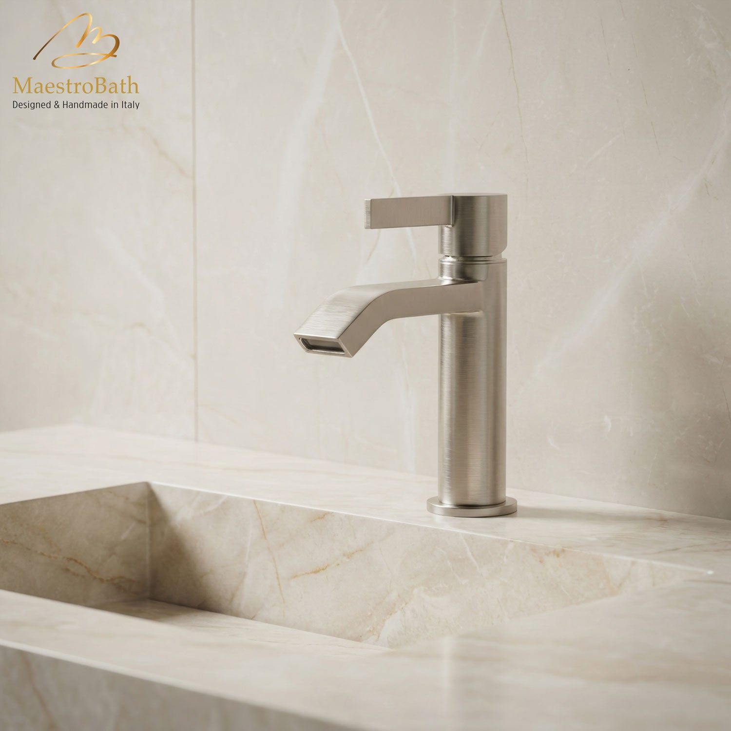 Single Lever Basin Mixer Faucet #color_brushed nickel