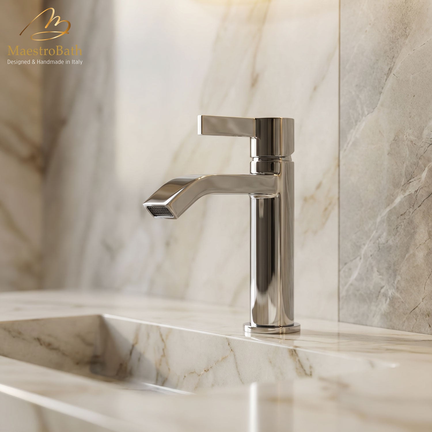 Single Lever Basin Mixer Faucet #color_polished chrome