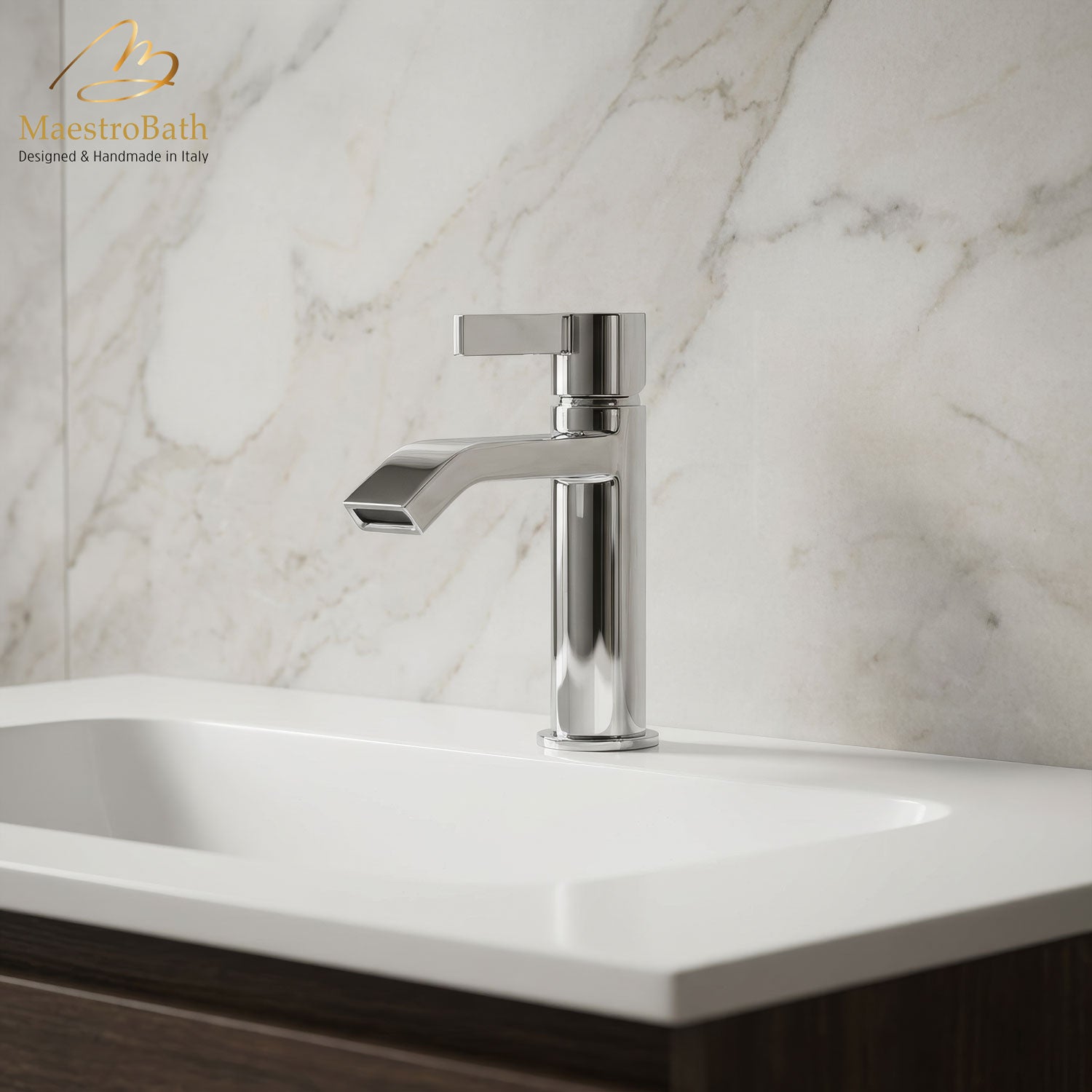 Single Lever Basin Mixer Faucet #color_polished chrome