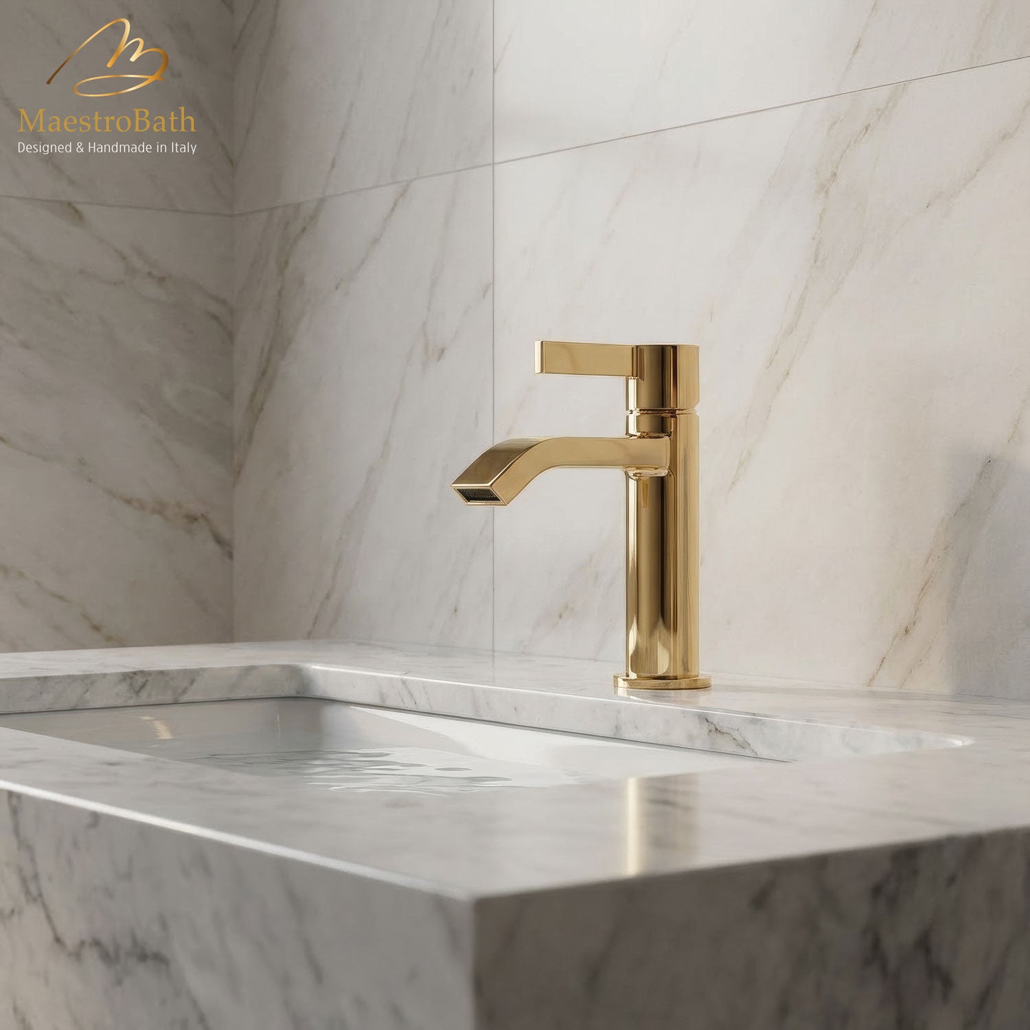 Single Lever Basin Mixer Faucet #color_polished gold