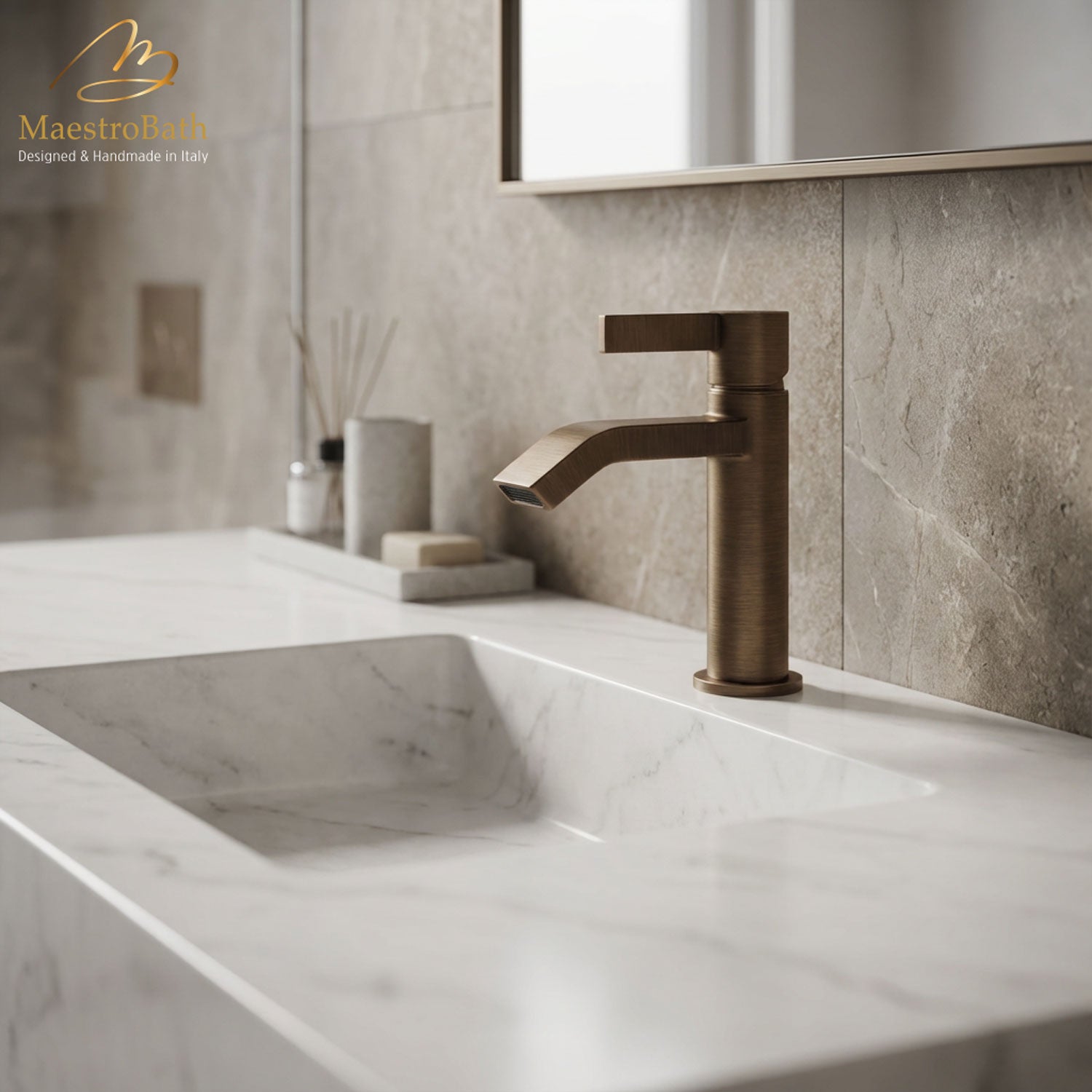 Single Lever Basin Mixer Faucet #color_Tabacco