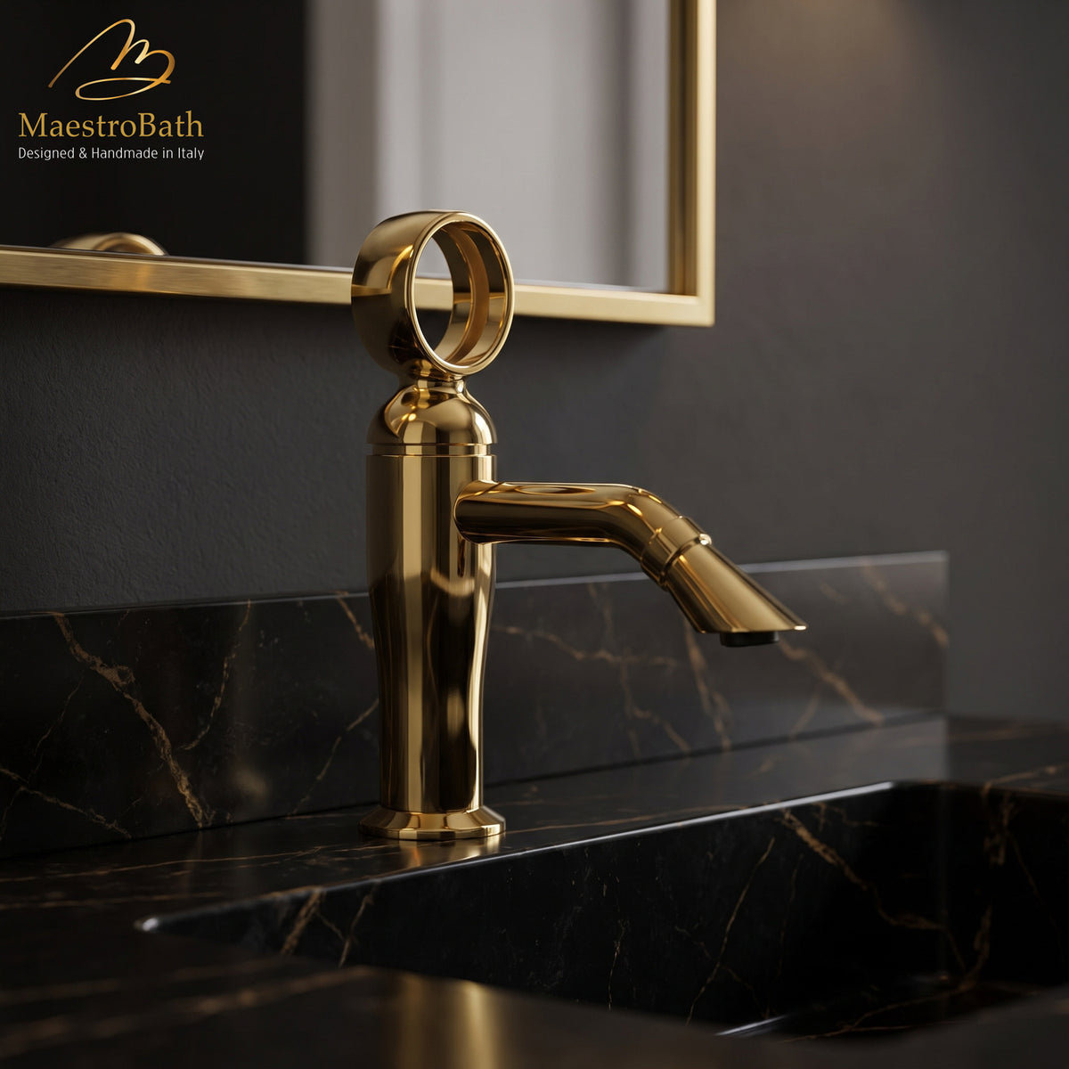 Luxury Italian Bathroom Sink Faucet #color_polished gold
