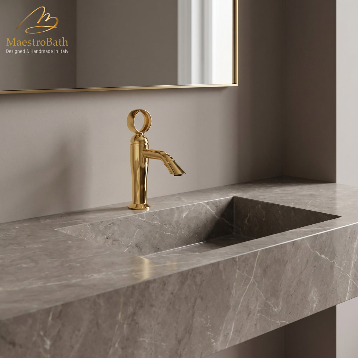Luxury Italian Bathroom Sink Faucet #color_polished gold