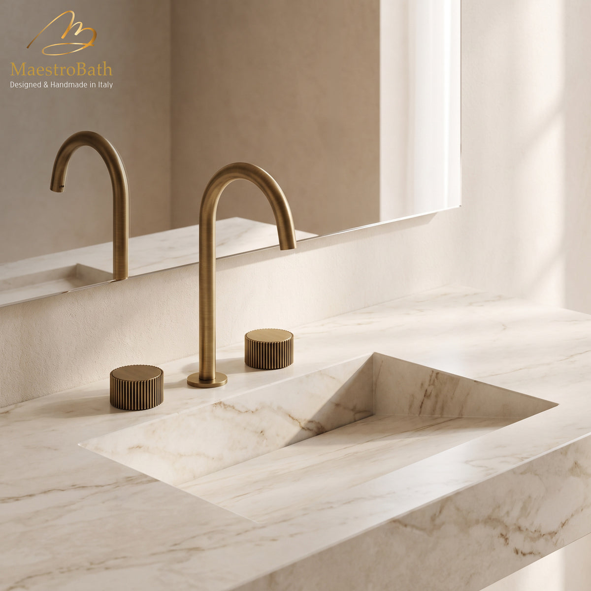 Preziosa Luxury 3-hole Bathroom Faucet #color_Tobacco