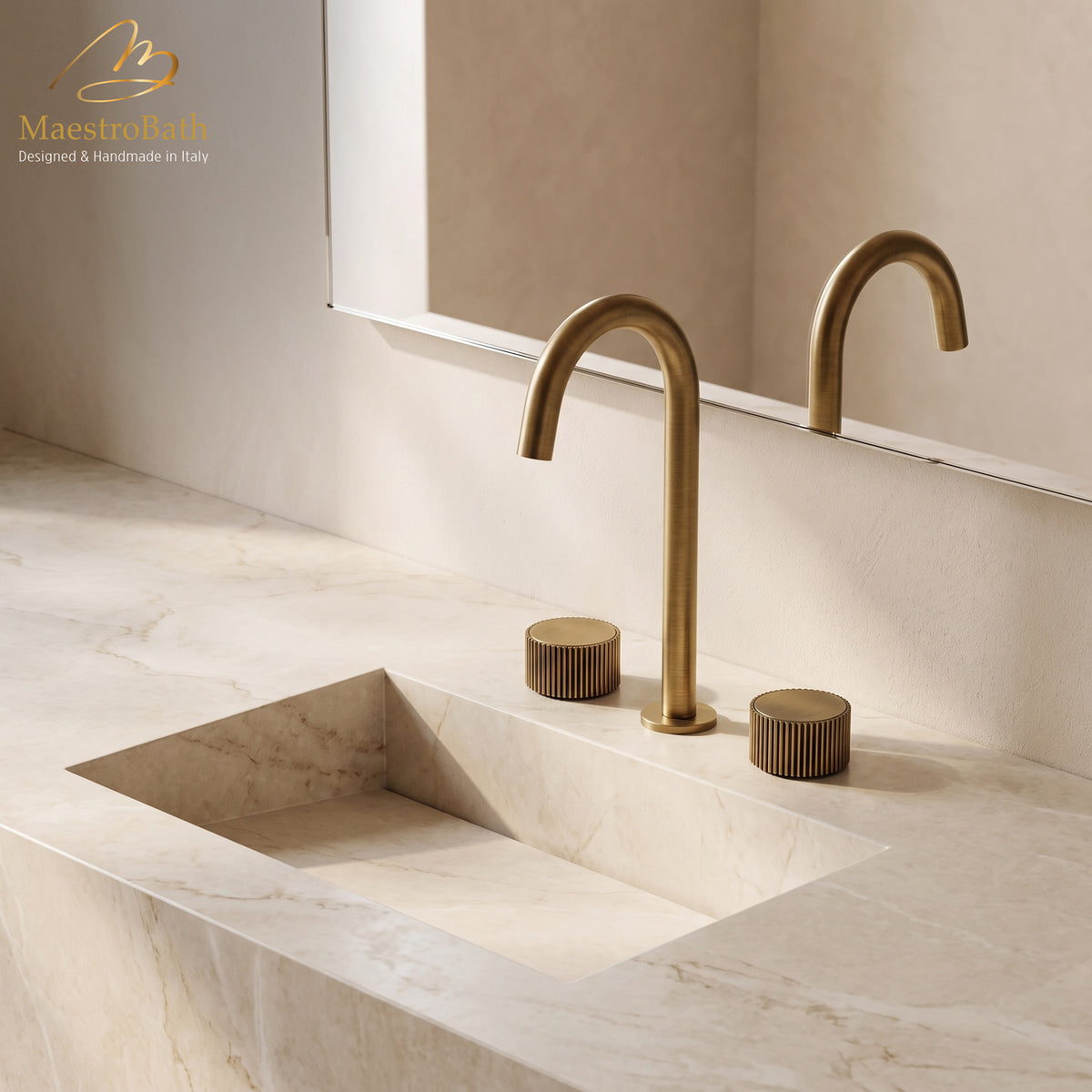 Preziosa Luxury 3-hole Bathroom Faucet #color_Tobacco