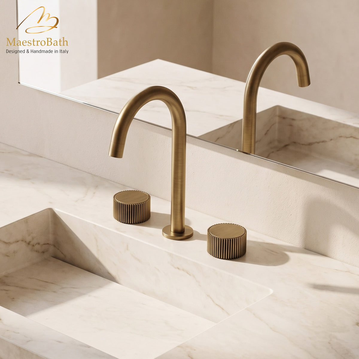 Preziosa Luxury 3-hole Bathroom Faucet #color_Tobacco
