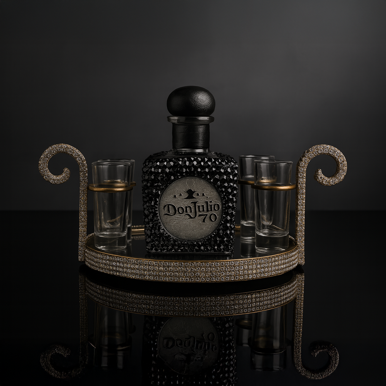 Don Julio 70 Luxe Display Set with Rhinestone Finish