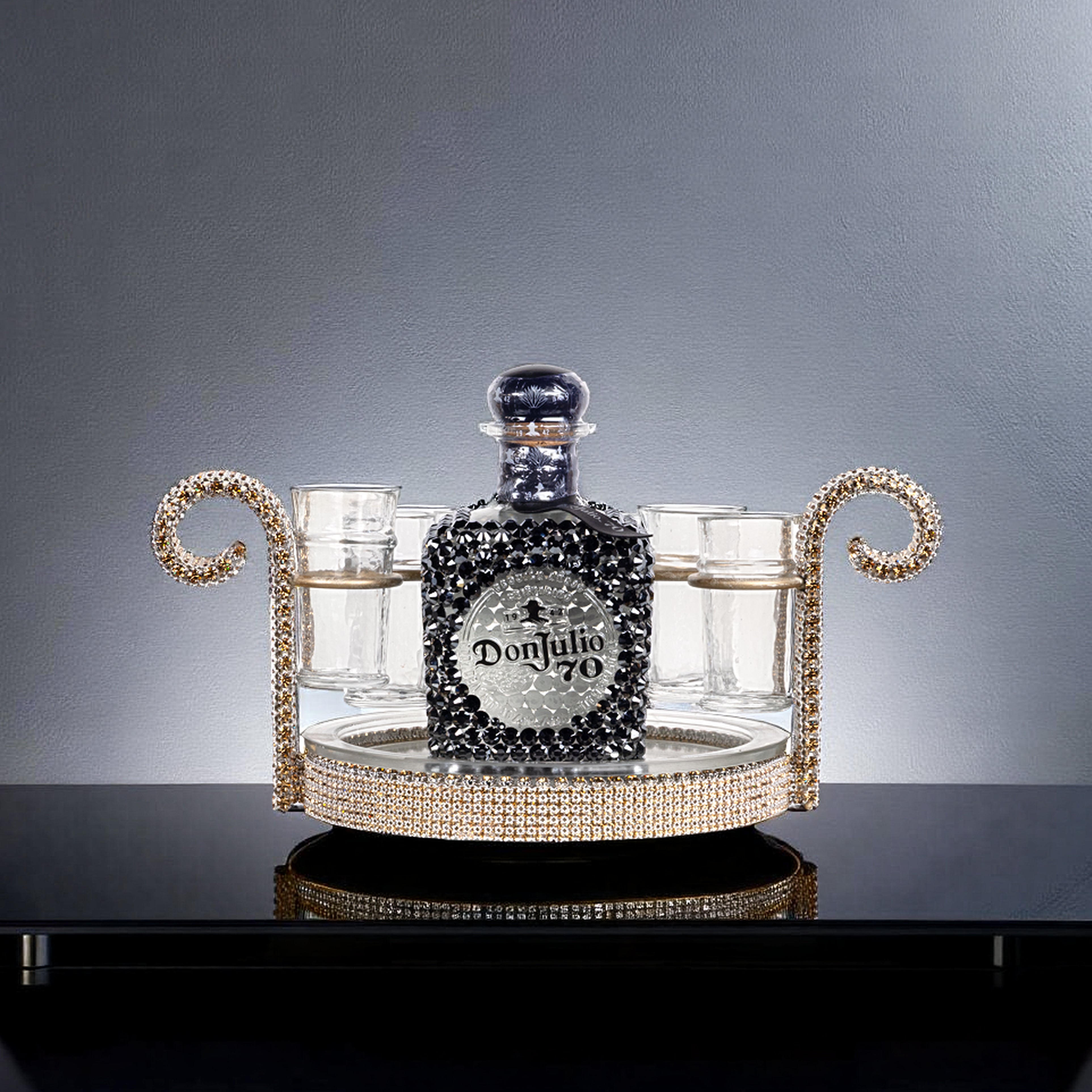 Don Julio 70 Luxe Display Set with Rhinestone Finish