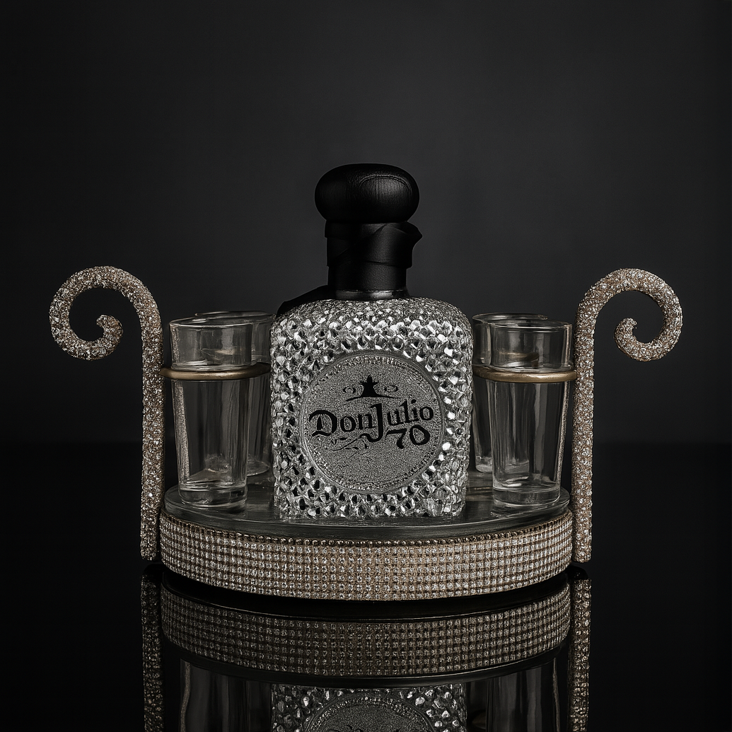Don Julio 70 Luxe Display Set with Rhinestone Finish