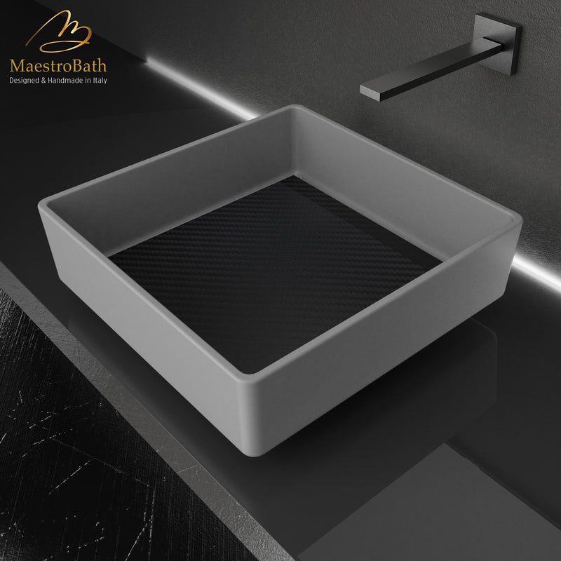 Carbon Tech by Tonino Lamborghini Vessel Sink | Grey
