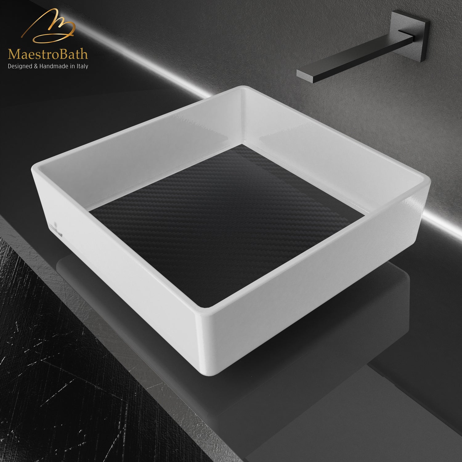 Carbon Tech by Tonino Lamborghini Vessel Sink #color_white