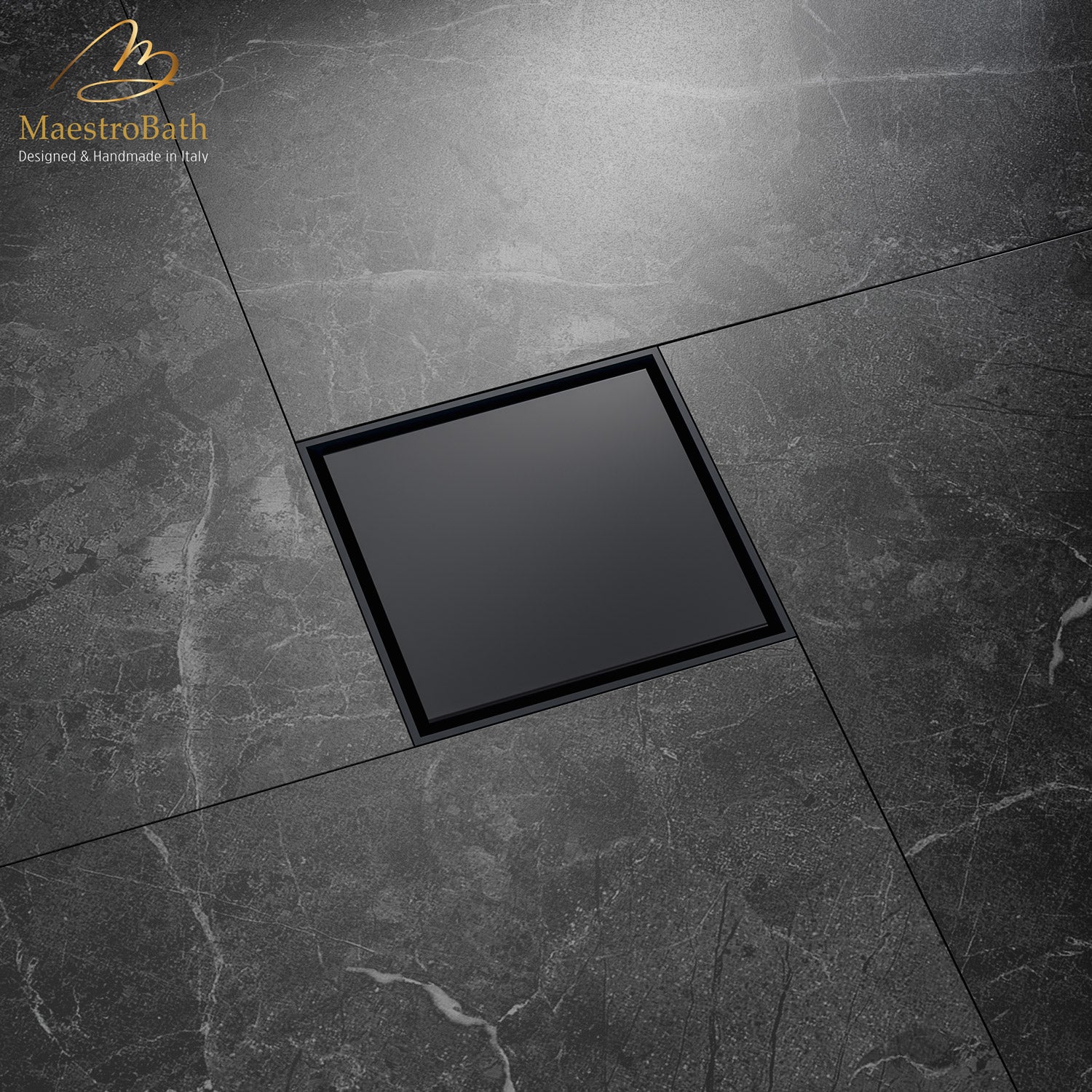 Modern Shower Linear Drain 100 Matte Black