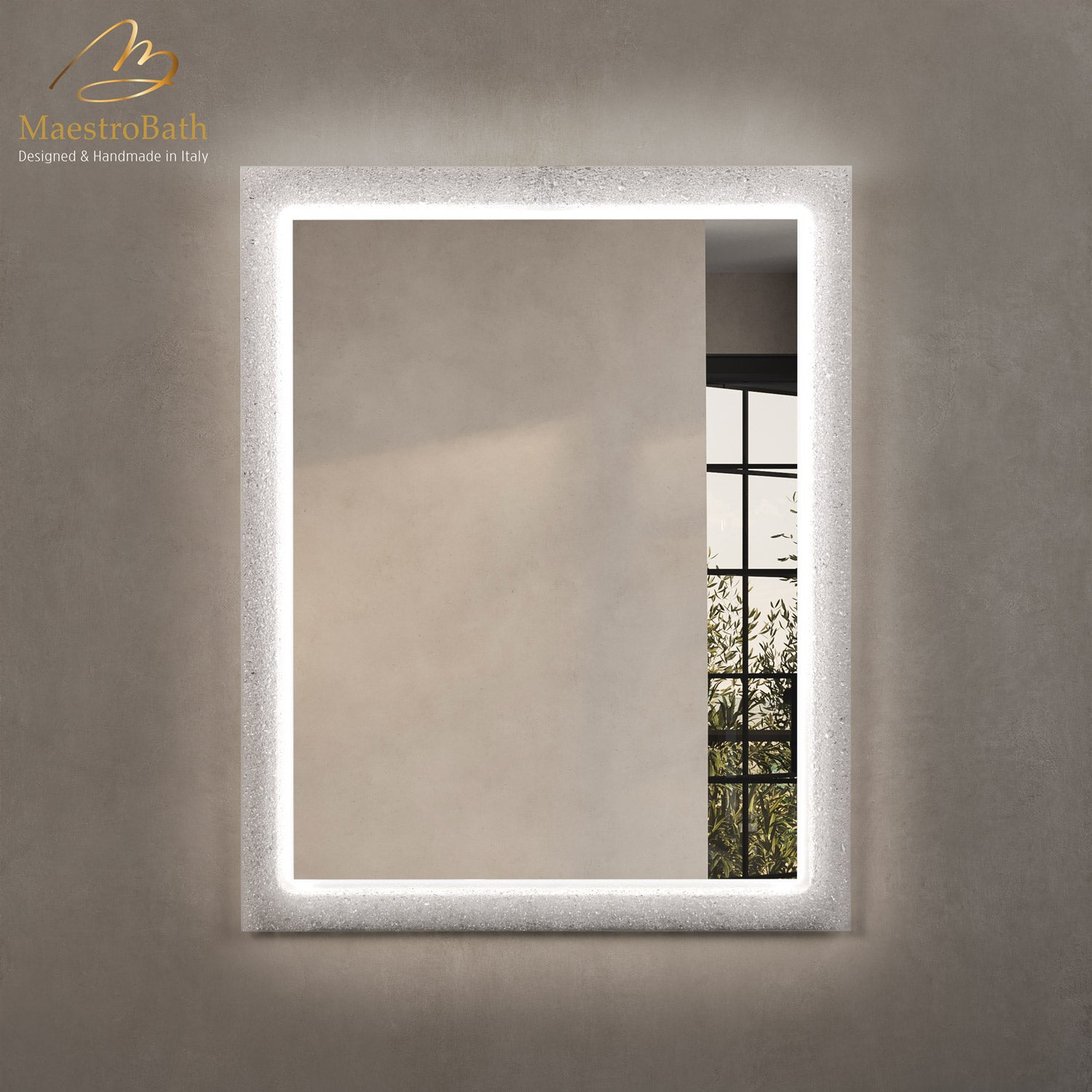 Luxury Crystal Single Vanity Mirror #color_Silver