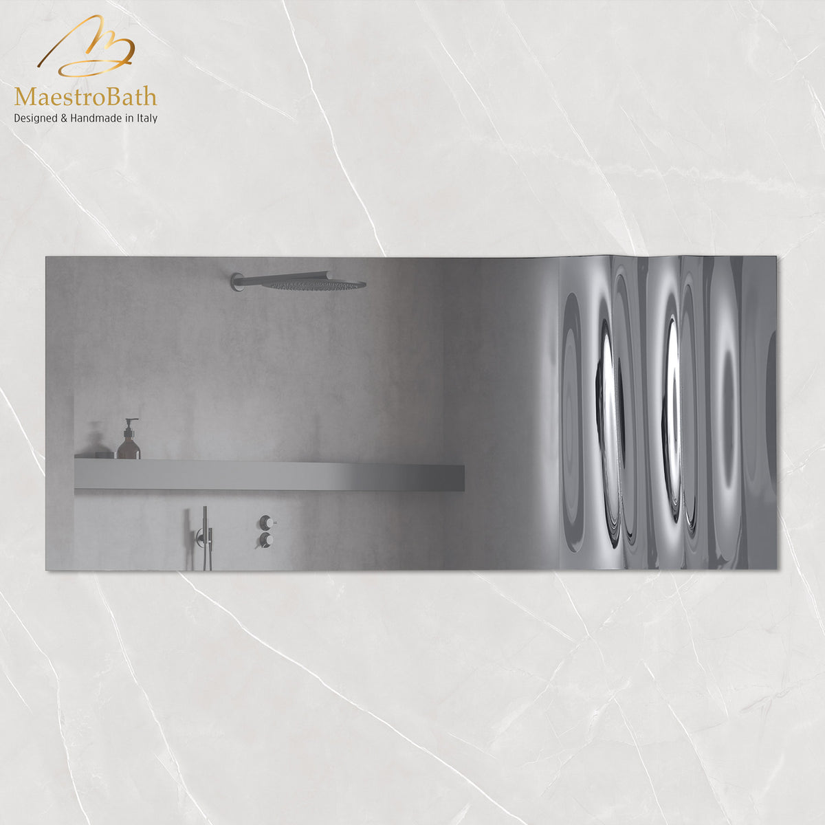 Wave Luxury Mirror | Silver #color_silver