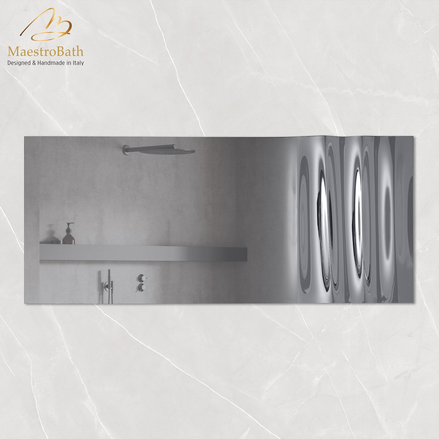 Wave Luxury Mirror | Silver #color_silver
