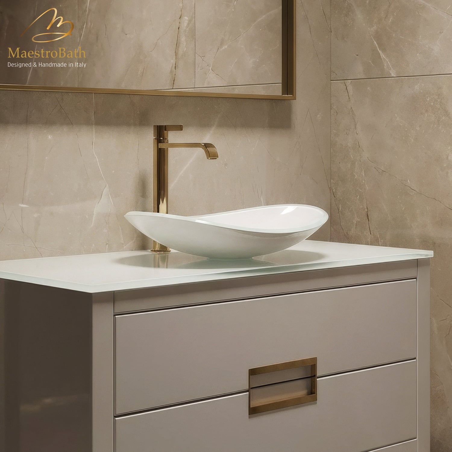 Orfeo Luxury Vessel Sink | White #color_white