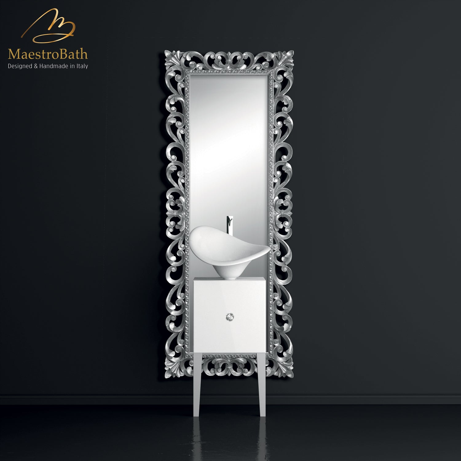 Calla Lilly White Ultra Modern Bathroom Sink #color_white