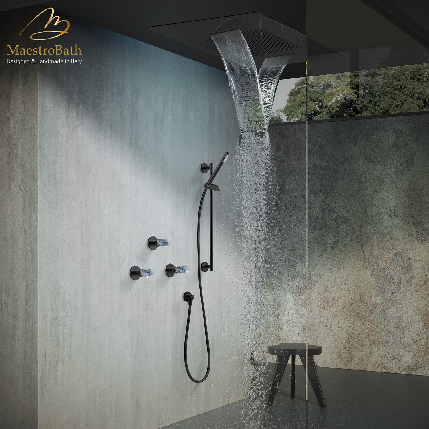 Lux Complete Shower Set | Black #color_black