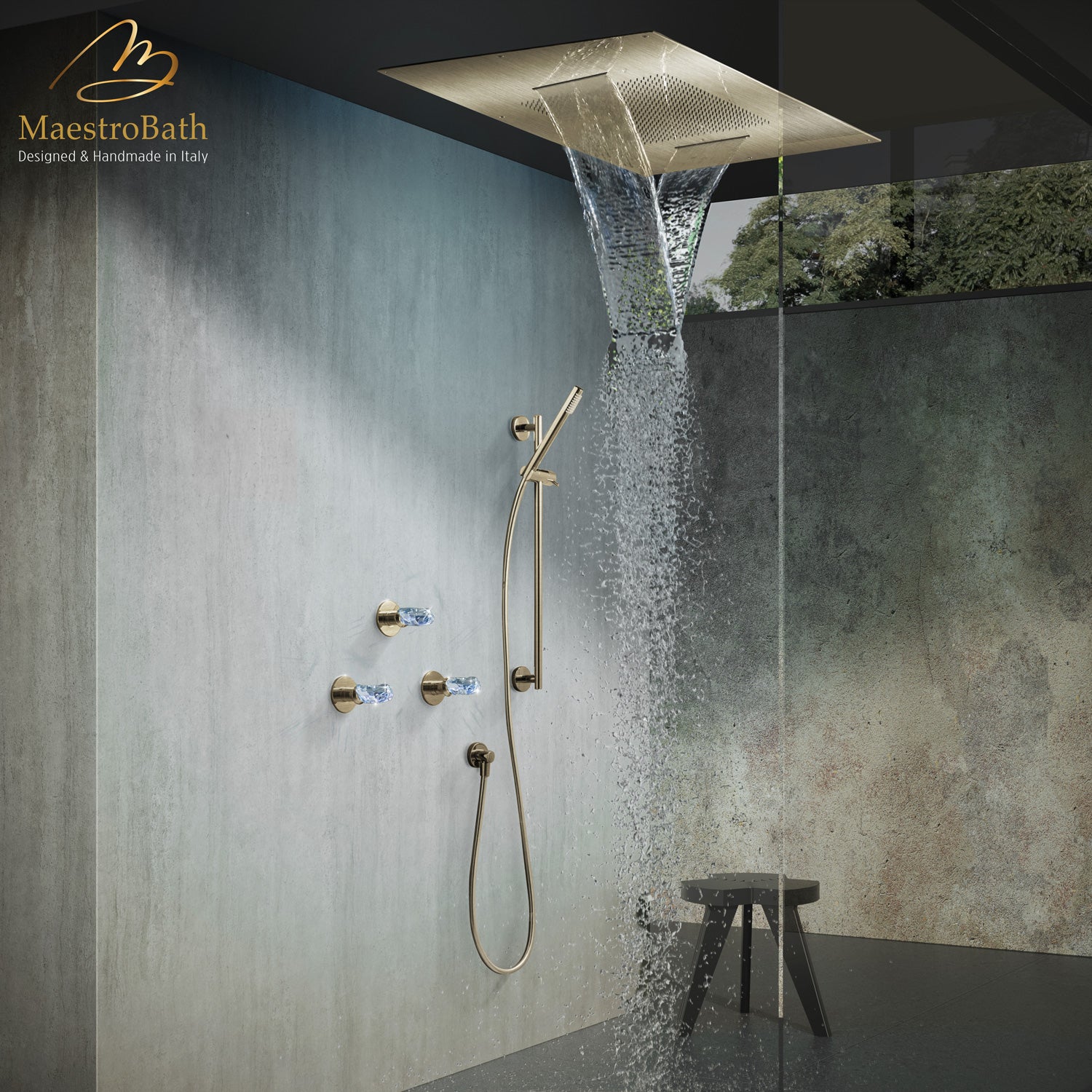 Lux Complete Shower Set | Brushed Nickel #color_brushed nickel