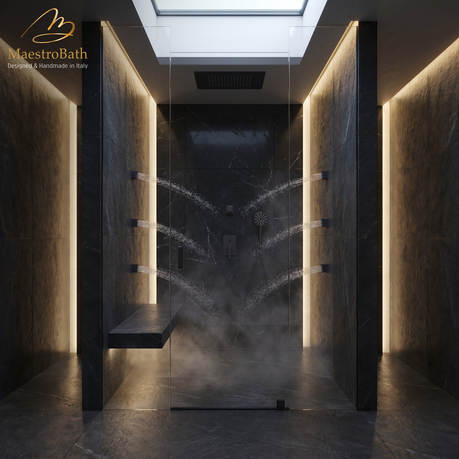 Onyx Complete Shower Set | Black