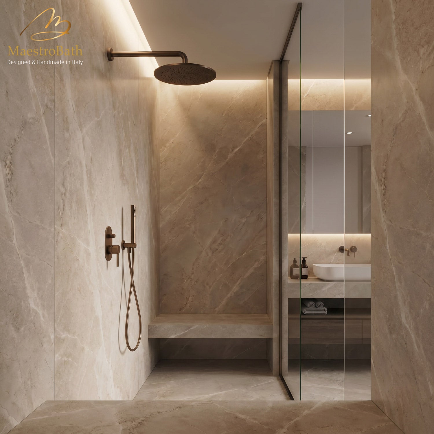 Mooi Complete Shower Set #color_tabacco