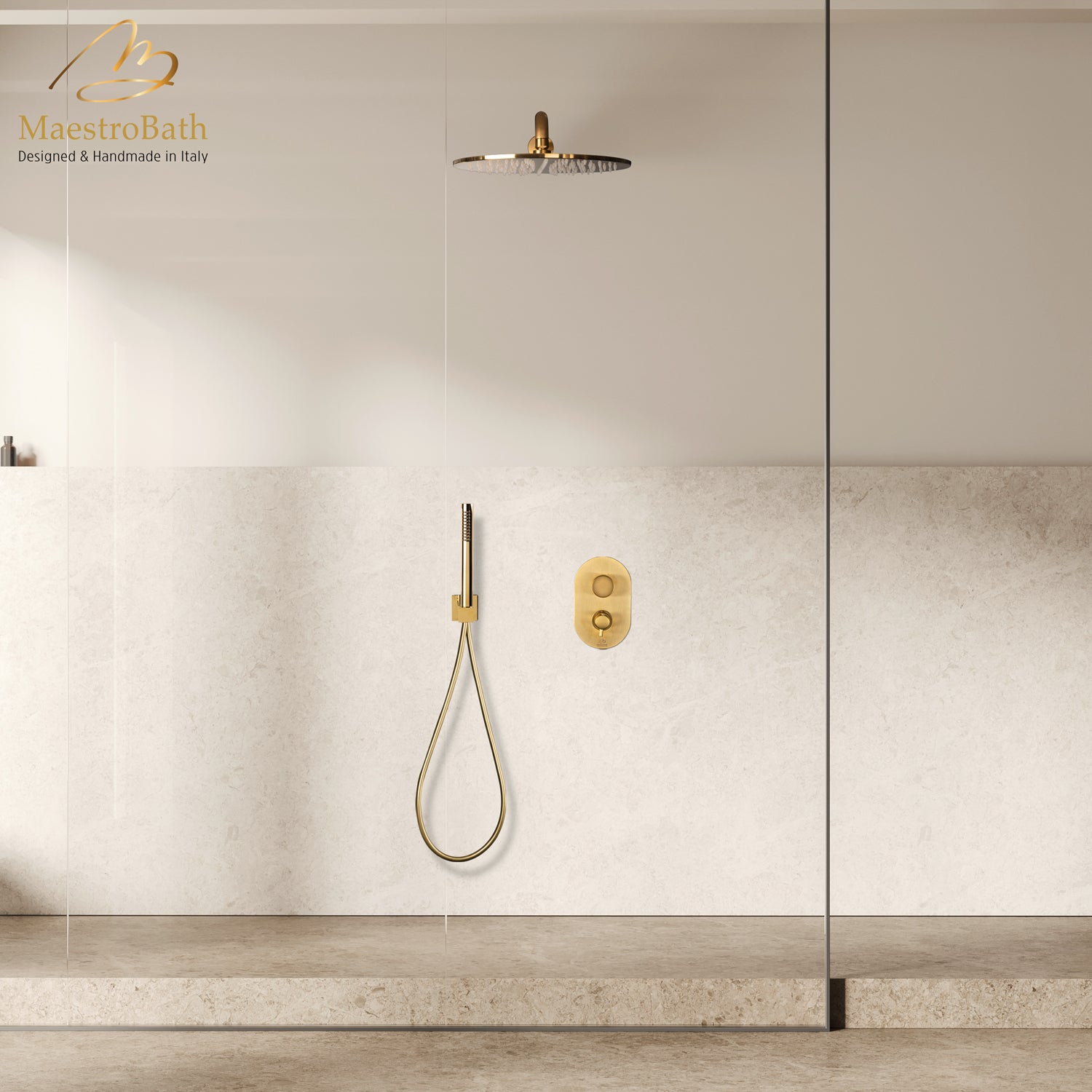 Primo Complete Shower Set #color_brushed gold