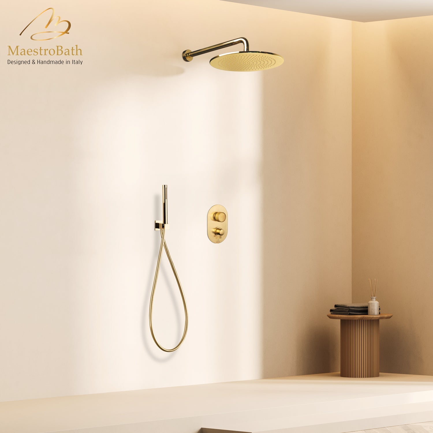 Primo Complete Shower Set #color_brushed gold