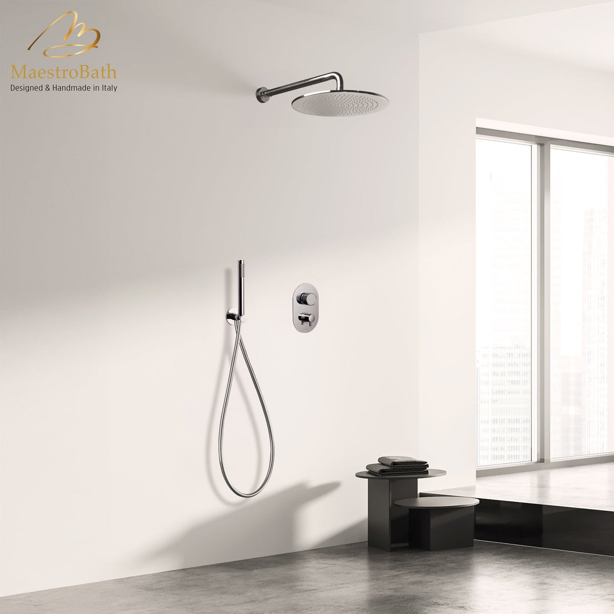 Primo Complete Shower Set #color_polished chrome