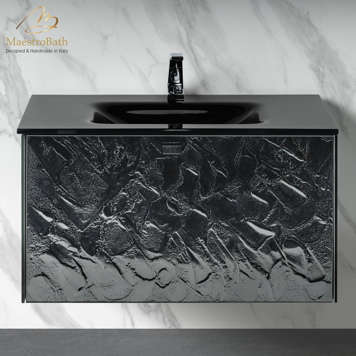 Luxury Murano Crystal Wallmount Bathroom Vanity #Size_32"