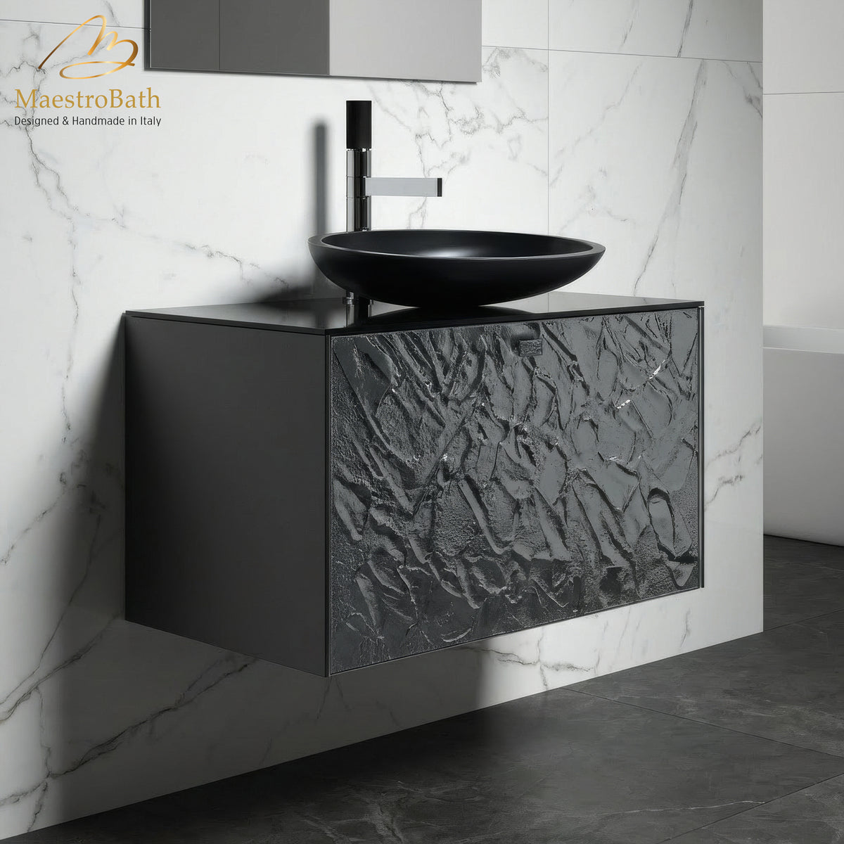 Luxury Murano Crystal Wallmount Bathroom Vanity #Size_32"