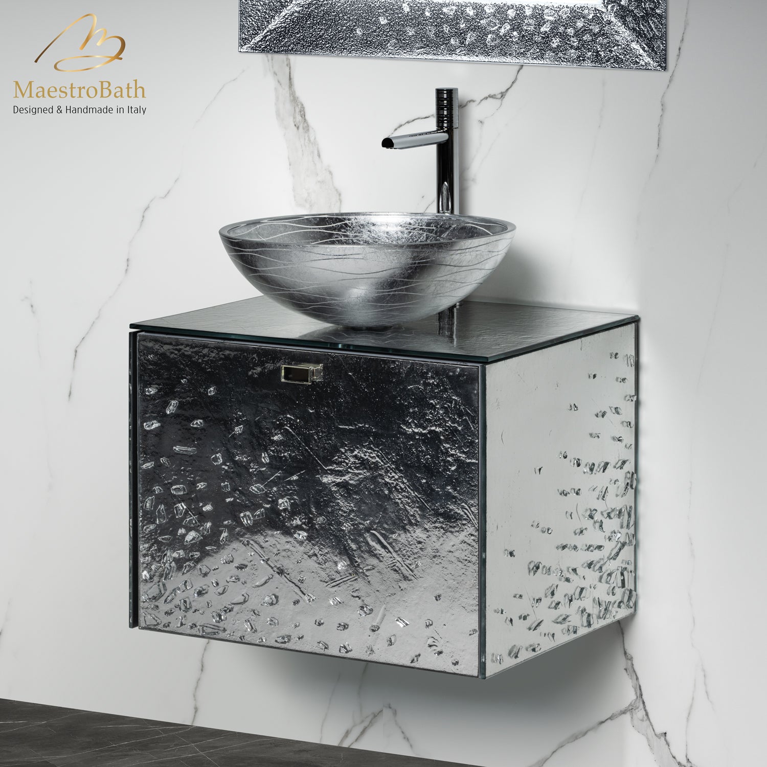 Luxury Crystal Wallmount Bathroom Vanity #Size_24"