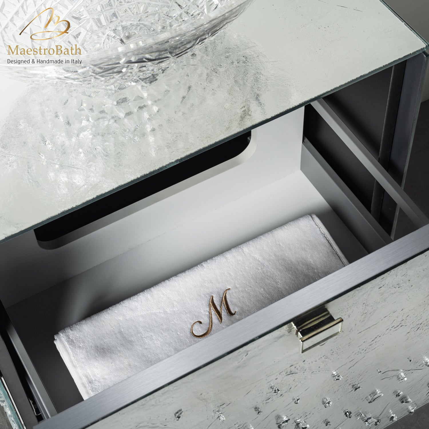 Luxury Crystal Wallmount Bathroom Vanity #Size_24"