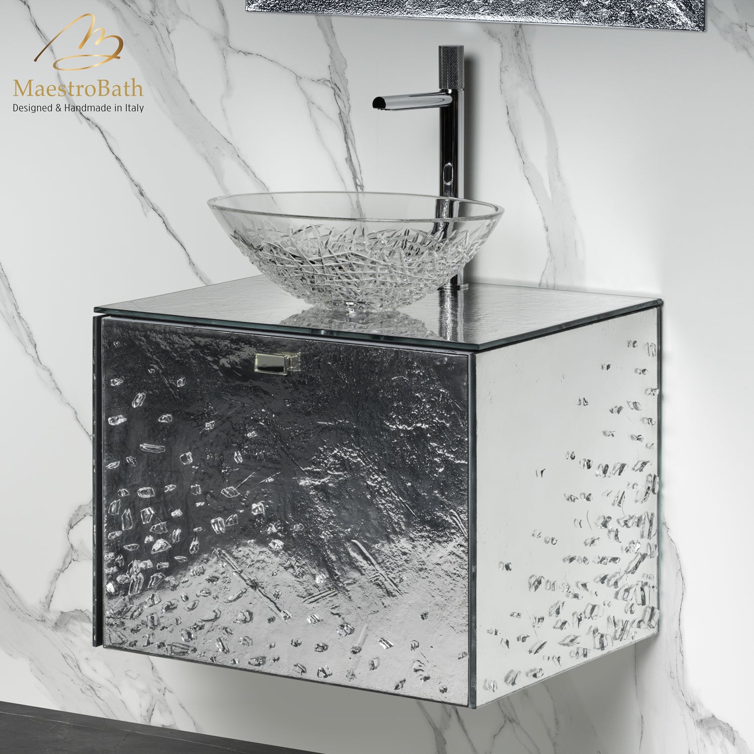 Luxury Crystal Wallmount Bathroom Vanity #Size_24"